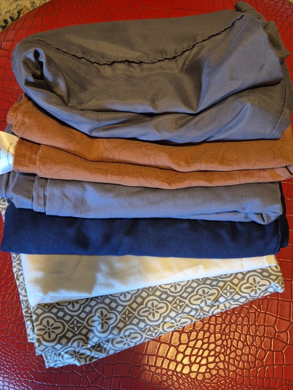 sofia by sofia vergara Bedding Sheet Set - Gray, Brown, Navy, White